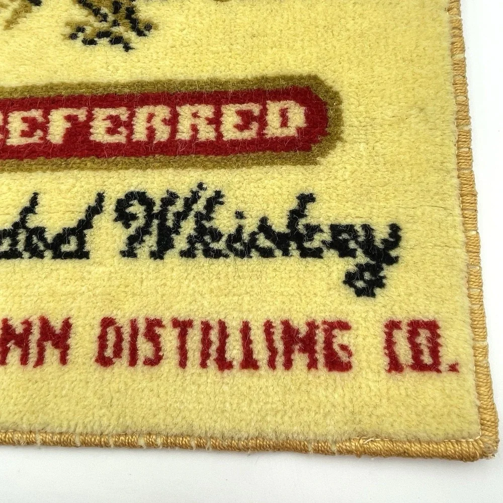 Vintage 1960s Fleischmann's Preferred Whiskey Advertising Bar Mat 18x13.5